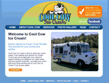 Tablet Screenshot of coolcowicecream.com